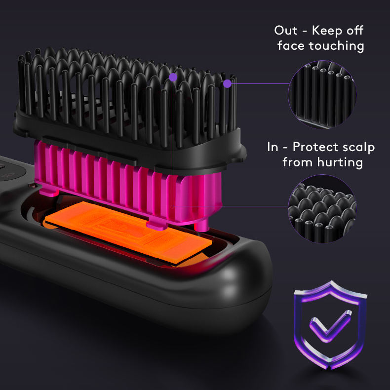 Cordless Straightener Hair Brush